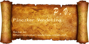 Pinczker Vendelina névjegykártya